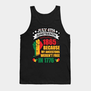 Juneteenth June 1865 Black History Afro Tank Top